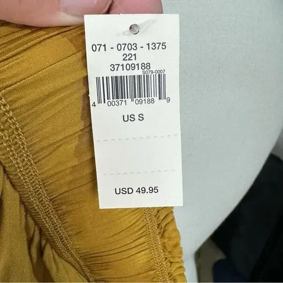 Aerie Size S Mini Skirt Sweet N’ Silky In Honey Ruffle Layers Satin Elastic NEW - Picture 11 of 11